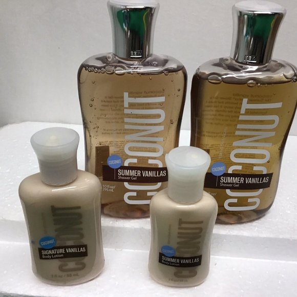 Signature Vanillas Coconut Shower Gel Lotion Bath Body Works